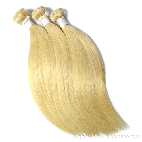 Wholesale cheap  price colored brazilian hair weave, 613 hair blonde color bundle, custom hair packages